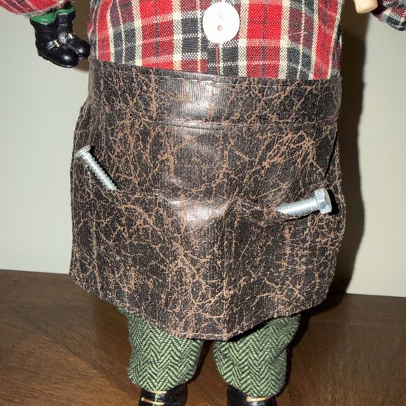 Santa Figure With Toy Soldier Hammer Screws + Apron Gift 16” - Picture 8 of 10